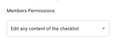 Set checklist permissions