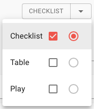 Checklist page view menu selector