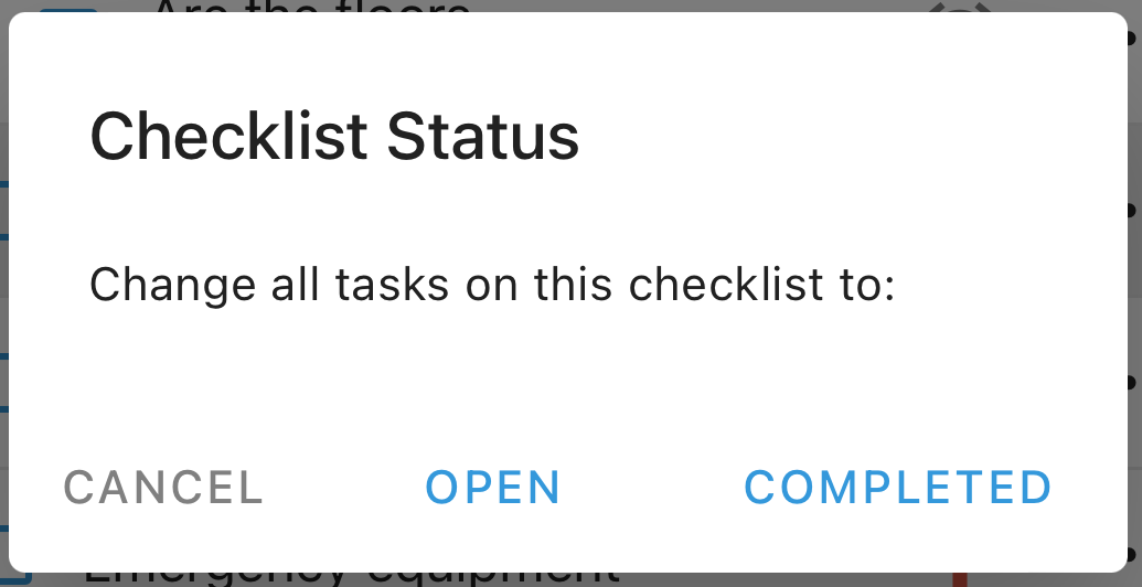 Checklist Status